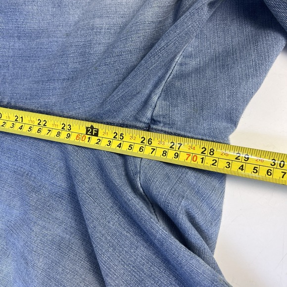 American Rag Overalls Sz 22W Patchwork Cropped Frayed Hem Aged Weathered - Picture 12 of 16